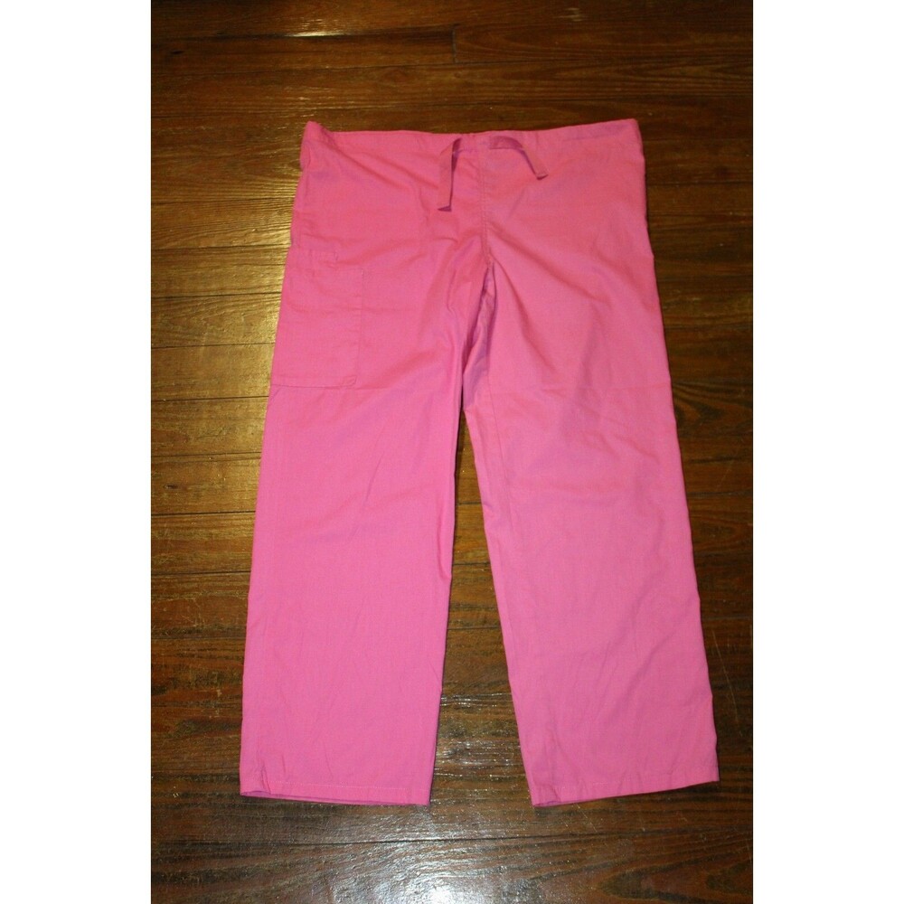 Uniform Factory Outlet UFO Pink Scrub Pants Size Small Cotton Blend Tie Pockets